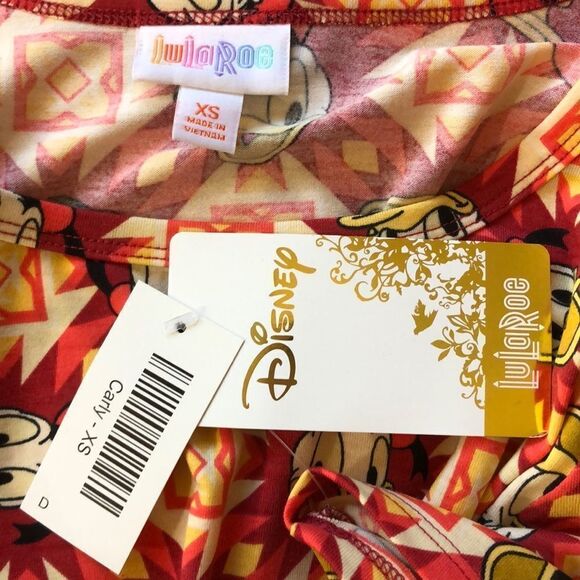 LulaRoe Disney Donald Duck Print Carly Size XS NWT - Picture 6 of 8